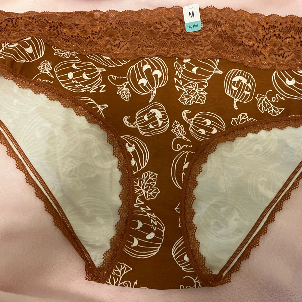 NWT Maurices Fall Pumpkin 🎃 Hiphugger undie Med